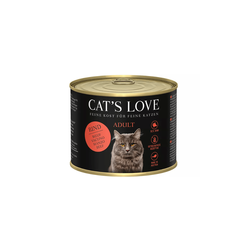 Cat's Love Adult Vacuno 200g Cat's Love Adulto Puro Vacuno latas para gatos - Imagen 1
