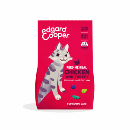 Edgar & Cooper Senior Pollo y Pavo Frescos pienso para gatos