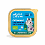 Edgard & Cooper Salmón y Pollo Ecológico con Semillas de Chía, Albahaca e Hinojo tarrinas para gatos