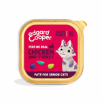 Edgard & Cooper Senior Pollo de Corral y Pavo con Arándanos, Hojas de ortiga y Salvia tarrinas para gatos