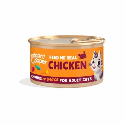 Edgard & Cooper Trocitos de Pollo con Arándanos, Salvia y Cúrcuma latas para gatos