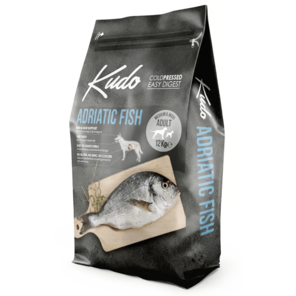 Kudo Aulto Pescado mediummaxi 12kg Kudo Adriatic Fish Adulto Medium & Maxi pienso para perros - Imagen 1