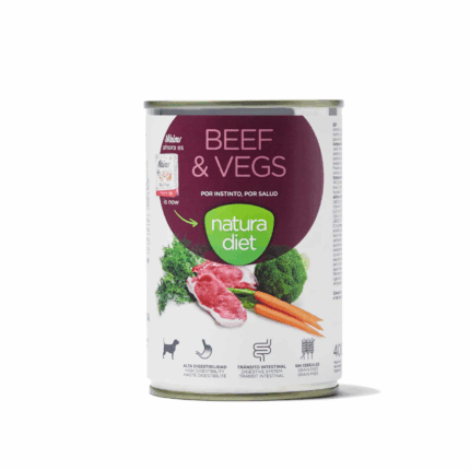 Natura Diet Adulto de Ternera y Verduras latas para perros