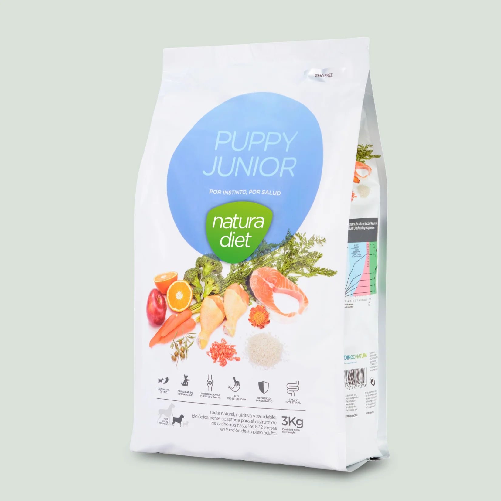 Natura Diet Puppy Junior 3kg Natura Diet Cachorro Junior pienso para perros - Imagen 1