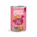Edgard & Cooper Puppy Pato y Pollo con Plátano, Mango y Guisantes latas para perros