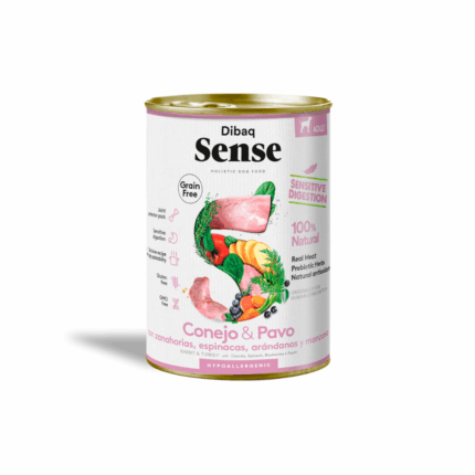 Dibaq Sense Adulto de Conejo y Pavo latas para peros