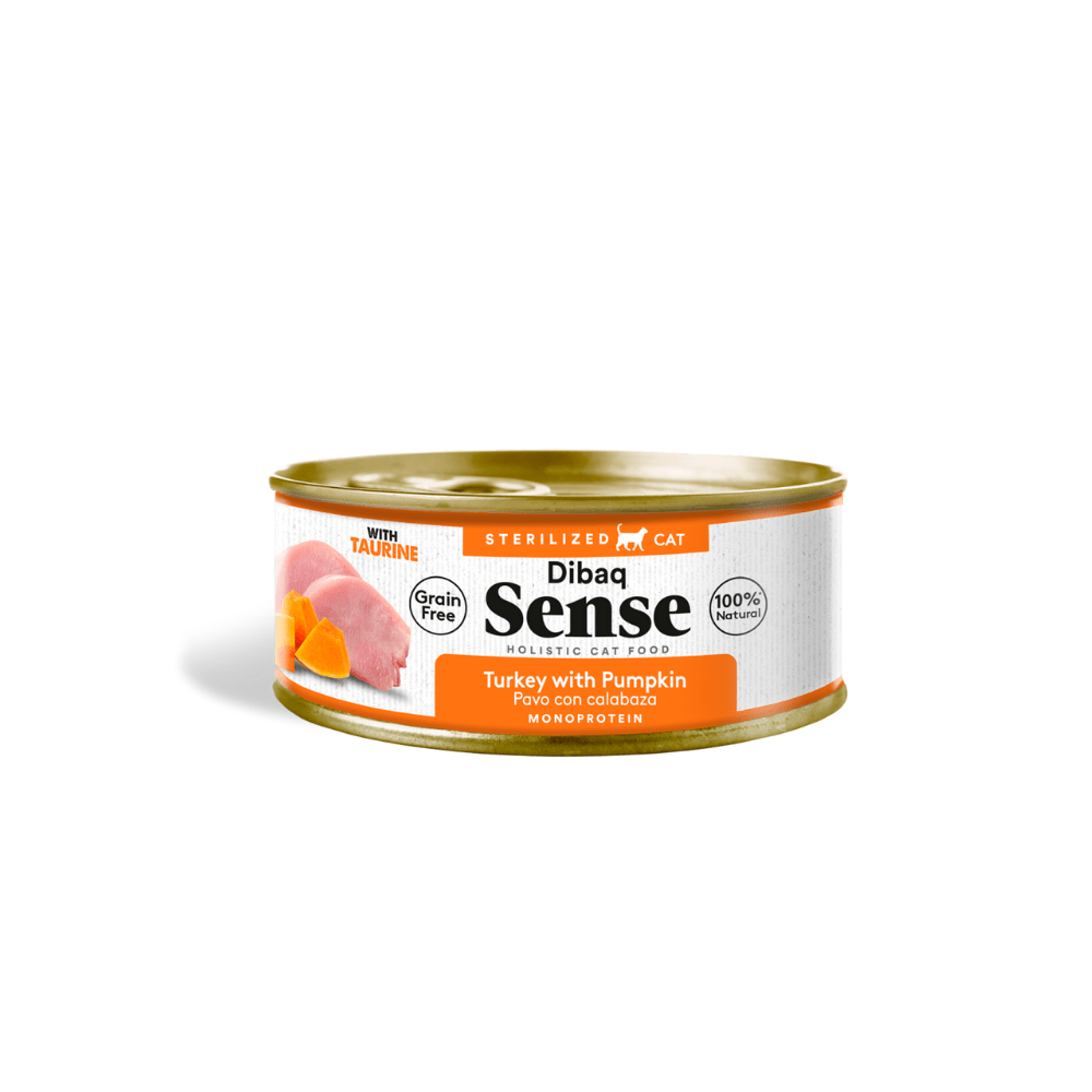 WET Sense CAT - Sterilised Pavo 70g (2) Dibaq Sense Esterilizado de Pavo latas para gatos - Imagen 1