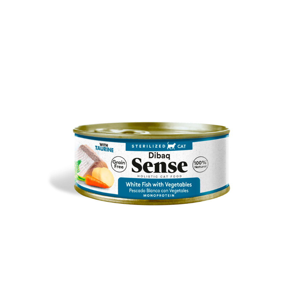 WET Sense CAT - Sterilised Pescado Blanco 70g Dibaq Sense Esterilizado de Pescado Blanco latas para gatos - Imagen 1